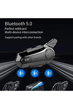 E1 Motosiklet Kask Kulaklığı Bluetooth Intercom 800 Mah