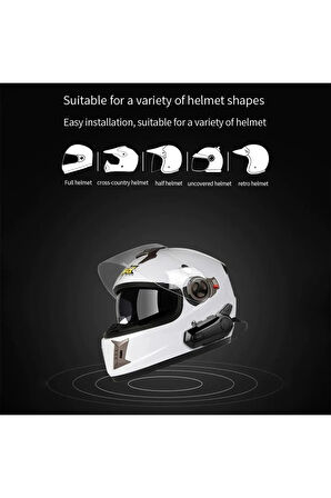 E1 Motosiklet Kask Kulaklığı Bluetooth Intercom 800 Mah