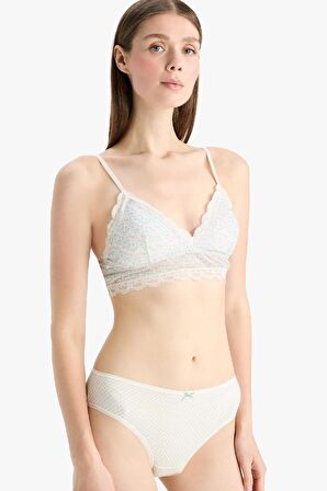 DeFacto Floral Çıkarılabilir Pedli Dantel Detaylı Bra-Fall in Love E7032AX25SPER98