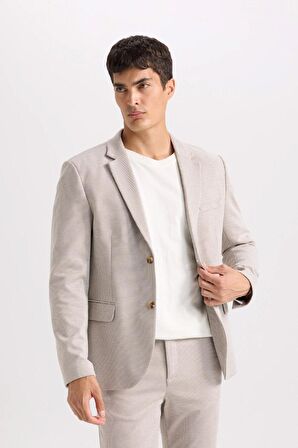 Modern Fit Astarlı Blazer Ceket