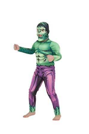 Hulk Kaslı Çocuk Kostümü