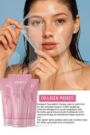 Soyulabilen Gözenek Temizleyici Derin Nemlendirici Parlatıcı Vegan Kolajen Gece ve Gündüz Yüz Maskesi 75 ml