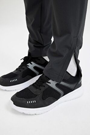 DeFactoFit Sporcu Dokuma Pantolon Slim Fit Dar Kesim Çift Cepli Fermuarlı Paça C9262AX24AUAR231