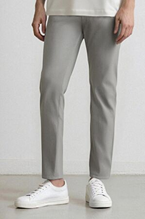 DeFacto Yazlık Chino Kanvas Pantolon Slim Fit Dar Kesim Cepli Dar Paça T1055AZ24SPGR169