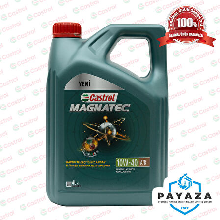 Castrol Magnatec 10W-40 A/B Benzin/Lpg ve Dizel Araçlar İçin Motor Yağı 4 Litre (Üretim Tarihi:6/2023)