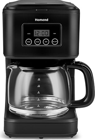 HOMEND Coffeebreak 5010h Zaman Ayarlı Dokunmatik 12 Fincan Kapasiteli 1.2 Litre Filtre Kahve Makinesi