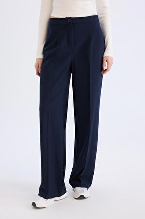 DeFacto Wide Leg Yüksek Bel Standart Boy Kumaş Pantolon C6402AX25SPNV207