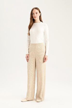 DeFacto Relax Fit Triko Pantolon Geniş Bol Paça Basic Düz Esnek Belli E2940AX24WNER13