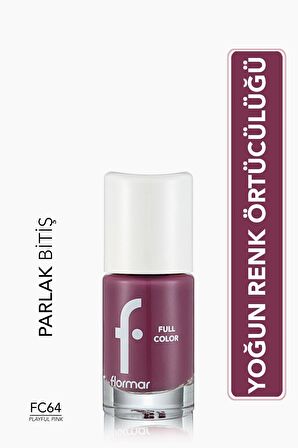 Flormar Yoğun Pigmentli Parlak Oje -full Color Nail Enamel - Fc64 Playful Pınk -8690604497638