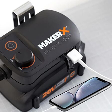 WORX WA7161 MAKERX 20Volt HUBX USB Portlu Devir Ayarlı Adaptör (Akü Dahil Değildir)