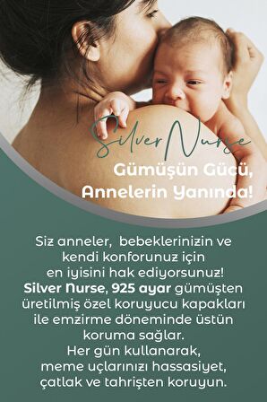 SİLVERNURSE Koruyucu Gümüş Göğüs Ucu Kapakları