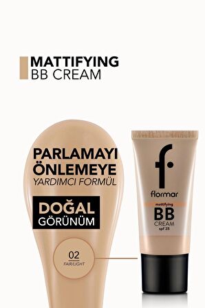 Mat Bitişli Bb Krem - Mattifying Bb Cream - 002 Fair-light - 8690604535170