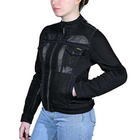 RIDER DENIM EFİL KADIN MOTOSİKLET MONT