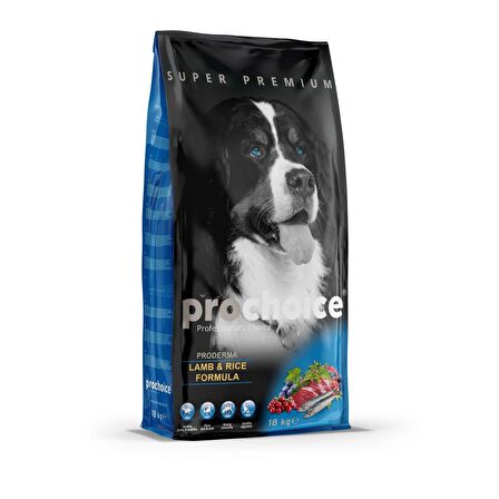 Prochoice Proderma Kuzulu ve Pirinçli Prochoice Proderma Kuzulu ve Pirinçli 18 kg Yetişkin Köpek Maması