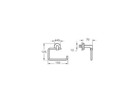 VitrA Minimax A44796 Tuvalet Kağıtlığı, Krom