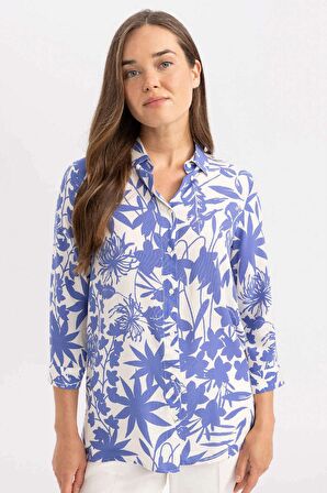 DeFacto Loose Fit Desenli Uzun Kollu Gömlek U3684AZ24SMBE284