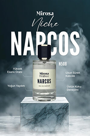 Mirosa de France Narcos Niche Collection Yüksek Kalıcı Erkek Parfum Narkotik EDP Premium Kutu 50ml N508