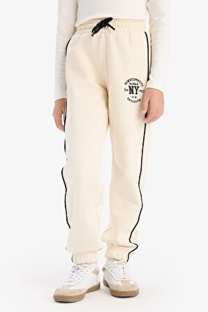 DeFacto Kız Çocuk Beli Lastikli Baskılı Pamuklu Jogger Eşofman Altı D8092A824WNER83