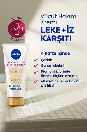 Nivea Luminous630 Leke Iz Karşıtı Vücut Kremi 200ml Ve Cocoa Butter Nemlendirici Krem 400ml, Kuru Cilt