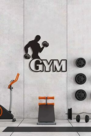 Fitness Gym Ahşap Duvar Dekoru-spor Salonu Dekoru