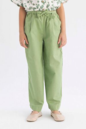 DeFacto Kız Çocuk Wide Leg Geniş Paça Pamuklu Pantolon B5045A824HSGN1181