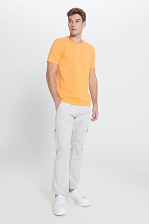 Erkek Kavun Icı Slim Fit Dar Kesim Bisiklet Yaka Kısa Kollu Yumuşak Tuşeli Basic Tişört