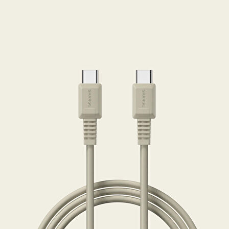 Sharge Retro USB-C to USB-C 100W Hızlı Şarj Kablosu