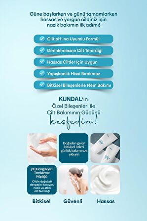 Hafif Asidik Formüle Sahip Köpük Temizleyici KUNDAL Pure Cica pH Balancing Micro Deep Cleansing Foam