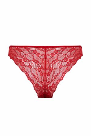 DeFacto Kırmızı Dantel Brazilian Slip Külot-Fall in Love B4839AX24WNRD59