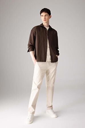 DeFacto Regular Fit Normal Kesim Gabardin Chino Kanvas Pantolon Yazlık Fermuar Cepli Düz Paça B2088AX24SPBG700