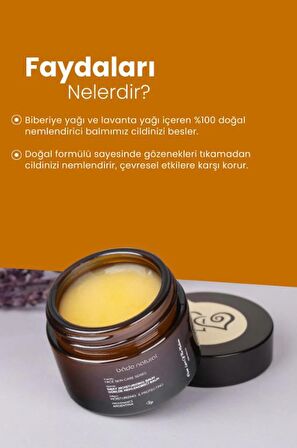 Bade Natural Günlük Nemlendirici ve Koruyucu Balm 50 ml