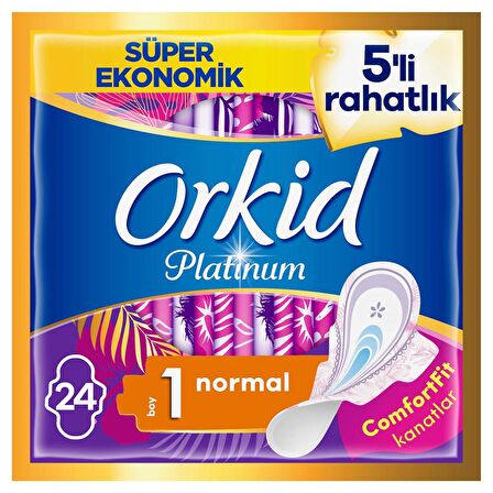 Orkid Platinum Hijyenik Ped Normal Süper Ekonomik Paket 24 Ped