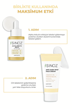 Sinoz Leke Kremi (VİTAMİN C 3% NİACİNAMİDE 2%) 40 ml