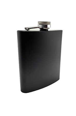 Çelik üzeri Mat Siyah 7 oz 200 ml İçki Matarası py50sy