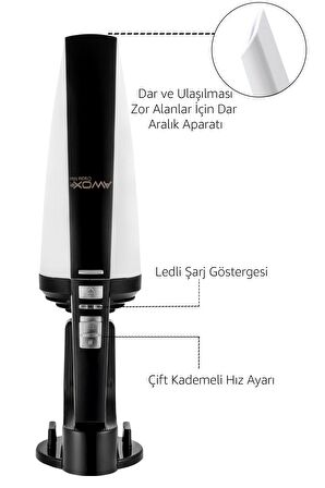 Awox Cracks Max Şarjlı El Süpürgesi Beyaz