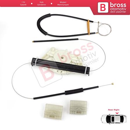 VW Touareg MK1 7L Porsche Cayenne 9PA 955 957 2002-2010 7L0839462 İçin Arka Sağ Cam Kriko Tamir Seti