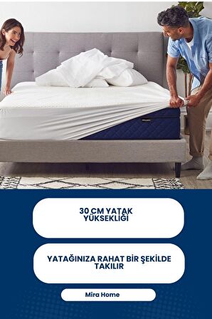 Mira Home 140 x 200 Su Geçirmez Alez Beyaz