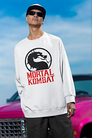 Mortal Kombat Baskılı Unisex Oversize Anime Sweatshirt