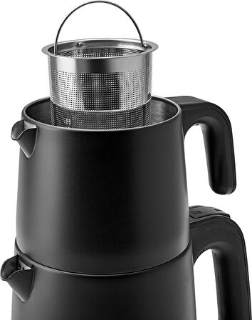 Homend Royaltea 1727H Mat Siyah Paslanmaz Çelik Çay Makinesi