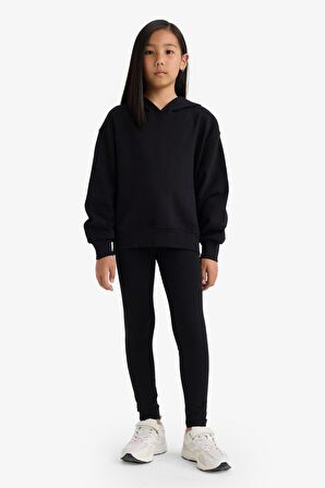 DeFacto Kız Çocuk Basic Düz Uzun Siyah Tayt B5654A825SMBK27