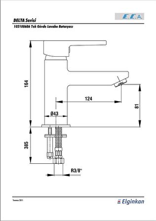 Eca Delta Lavabo Bataryası 102108686