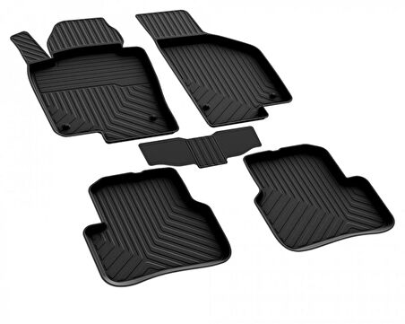 Volkswagen Tiguan 1 Ferrous 4D Havuzlu Kauçuk Paspas 2007 2015