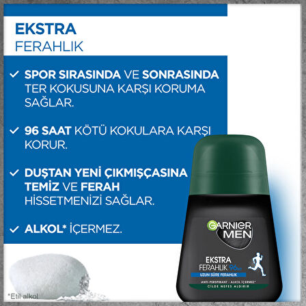 Garnier Men Ekstra Ferahlık Roll On 50 ml