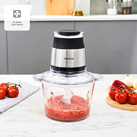 Karaca Megablend 3L Ultra Geniş Cam Hazneli İnox Doğrayıcı
