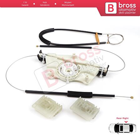 VW Touareg MK1 7L Porsche Cayenne 9PA 955 957 2002-2010 7L0839462 İçin Arka Sağ Cam Kriko Tamir Seti