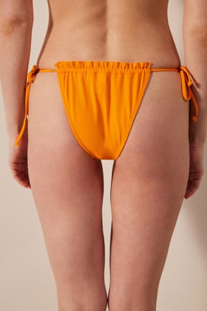 Basic Super Frill Açık Turuncu Bikini Altı