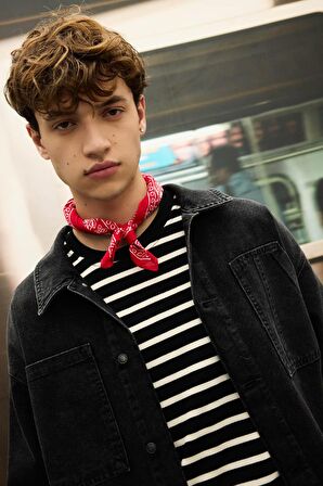 DeFacto Boxy Fit Pamuklu Jean Uzun Kollu Gömlek Ceket C7539AX24AUNM40