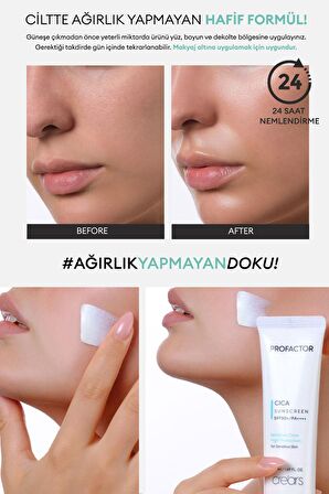 Hassas Cilt Tipleri için Cica İçerikli Güneş Kremi Cre'ars Profactor Cica Sunscreen