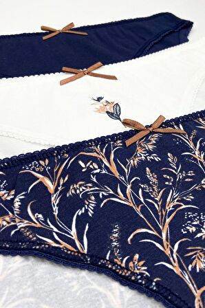 3'lü Paket Paradıse 2700 Pamuklu Basic Desenli Brief Külot