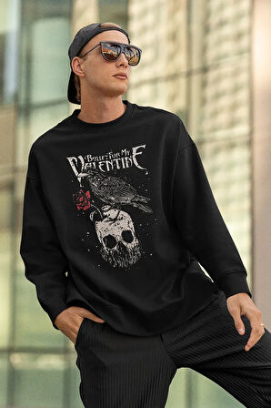 Tasarım Valentine Baskılı Unisex Oversize Sweatshirt